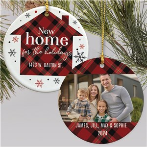 Personalized New Home For The Holidays Christmas Ornament