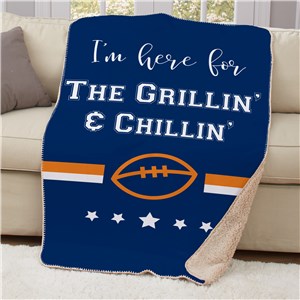 Football Throw Blanket Any Message