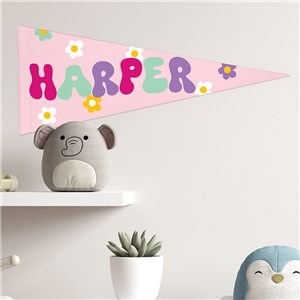 Personalized 70's Flowers Pennant U23061183