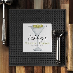 Personalized Martini Lounge Square Bar Mat U23981132SQ