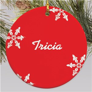 Snowflake Personalized Ceramic Ornament U371910