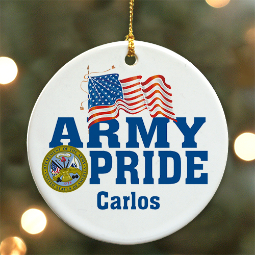 Personalized Military Pride Ornament | GiftsForYouNow