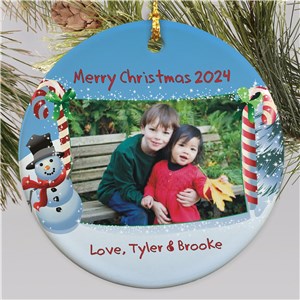 Ceramic Christmas Photo Ornament | Picture Ornaments