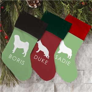 Dog Breed Personalized Stocking