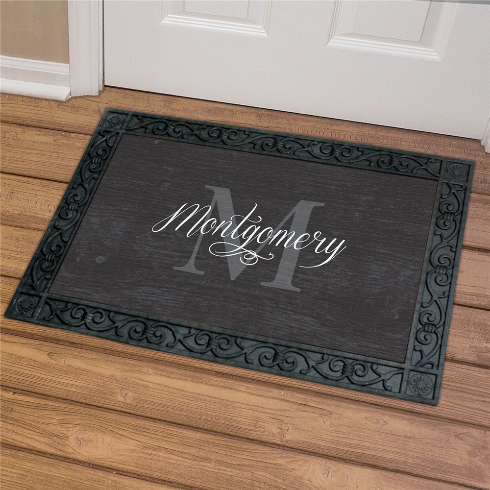 Family Door mat, Front door welcome mat, welcome rug, Personalized