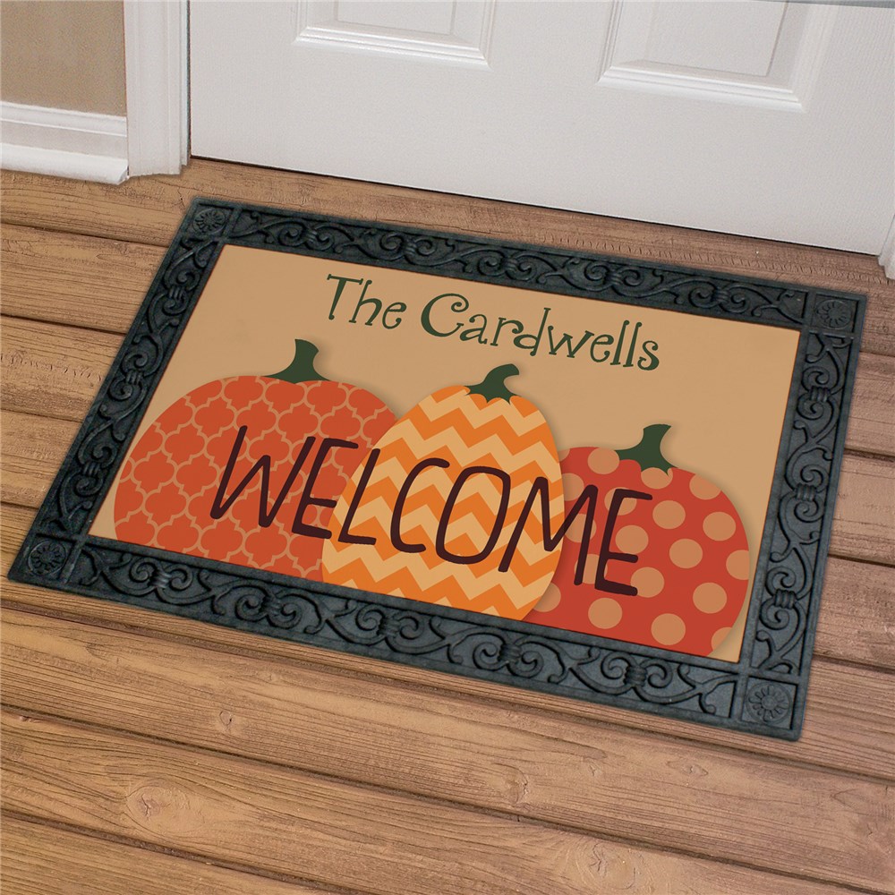 Fall Harvest Personalized Doormat | GiftsForYouNow