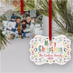 Festive Christmas Photo Ornament | Personalized Ornament