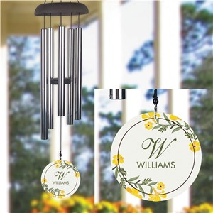 Personalized Yellow Flowers Wind Chime