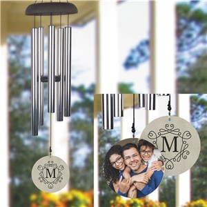 Personalized Monogram Wind Chime with Photo