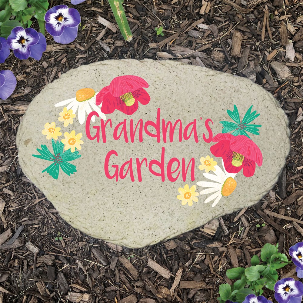 Personalized Flower Garden Flat Garden Stone