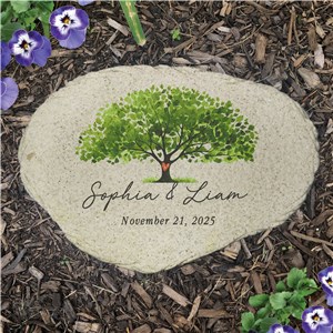 Personalized Couple's Tree Flat Garden Stone UV2294715X