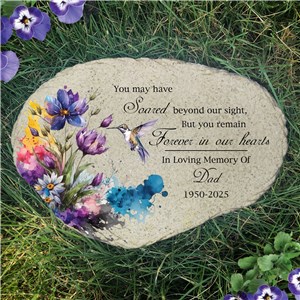 Personalized Hummingbird Memorial Flat Garden Stone UV2409515