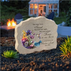 Personalized Hummingbird Memorial Standing Garden Stone UV2409547