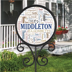 Personalized Family Word Art Round Magnetic Sign Set UV81755
