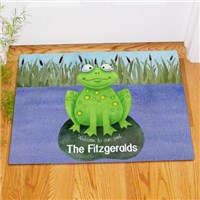 Frog Welcome Doormat | Personalized Frog Welcome Doormat