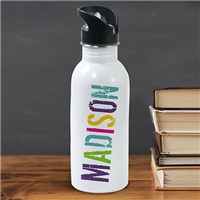 Personalized Any Name Water Bottle | Colorful Water Bottle