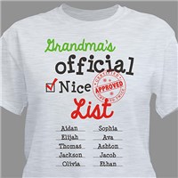 on the nice list shirt