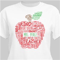 teacher shirt personalized teachers apple giftsforyounow word